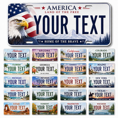 Any state custom personalized - state,